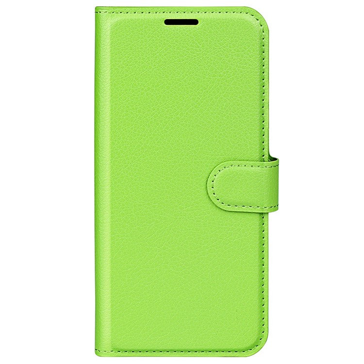 For Asus ROG Phone 6 5G Anti-wear Litchi Texture Flip Phone Case Well-protected PU Leather Wallet Stand Feature Cover - Green