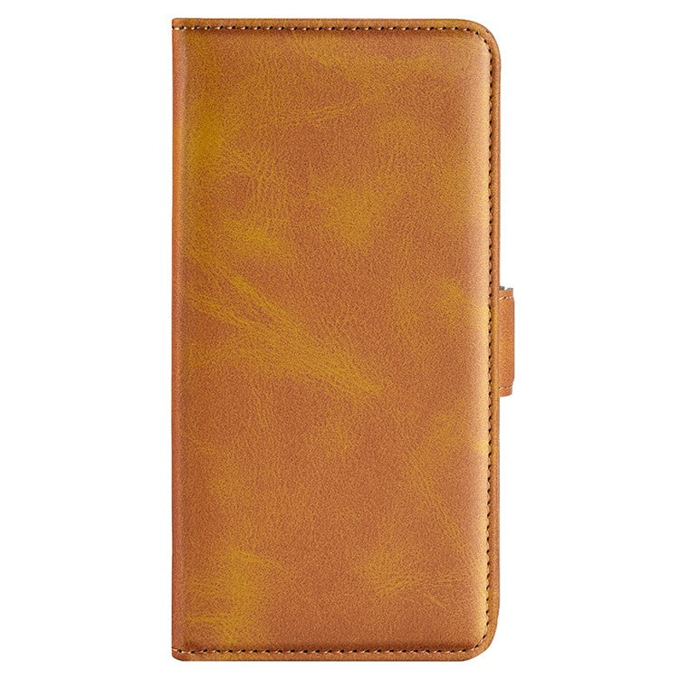For Asus ROG Phone 6 5G Textured PU Leather Full Protection Wallet Phone Case Folio Flip Foldable Stand Cover - Yellow