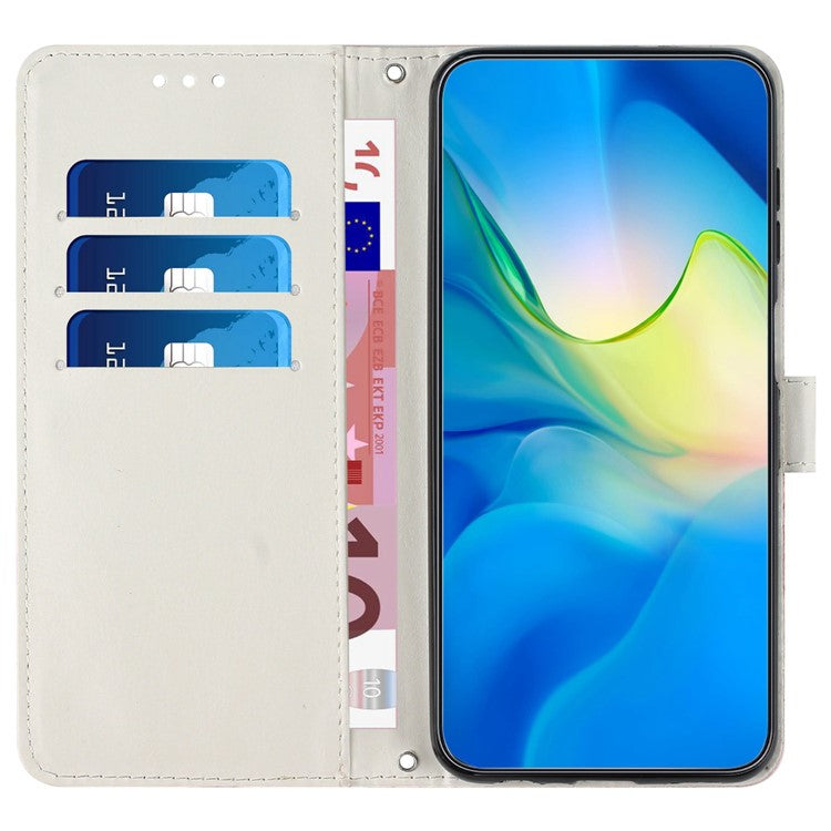 For Samsung Galaxy A53 5G Marble Pattern Printing PU Leather Phone Protective Case Flip Stand Wallet Drop-proof Cover - Blue / Green