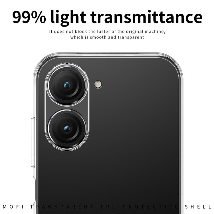 MOFI For Asus Zenfone 9 5G Crystal Clear Anti-drop TPU Phone Case Shockproof Smartphone Cover