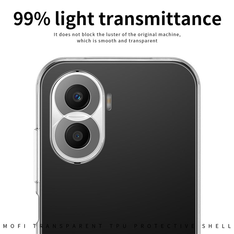 MOFI For Honor X40i 5G Anti-scratch Phone Case Soft TPU Transparent Anti-drop Back Cover