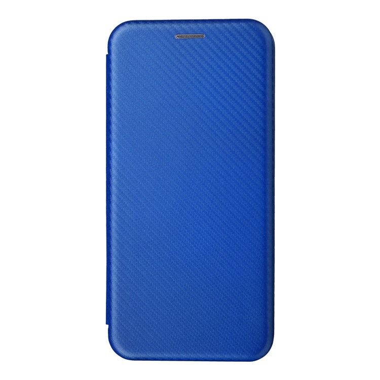 For OnePlus 10T 5G / Ace Pro 5G Carbon Fiber Texture Smartphone Case PU Leather Magnetic Auto-absorbed Stand Card Holder Function Phone Shell - Blue