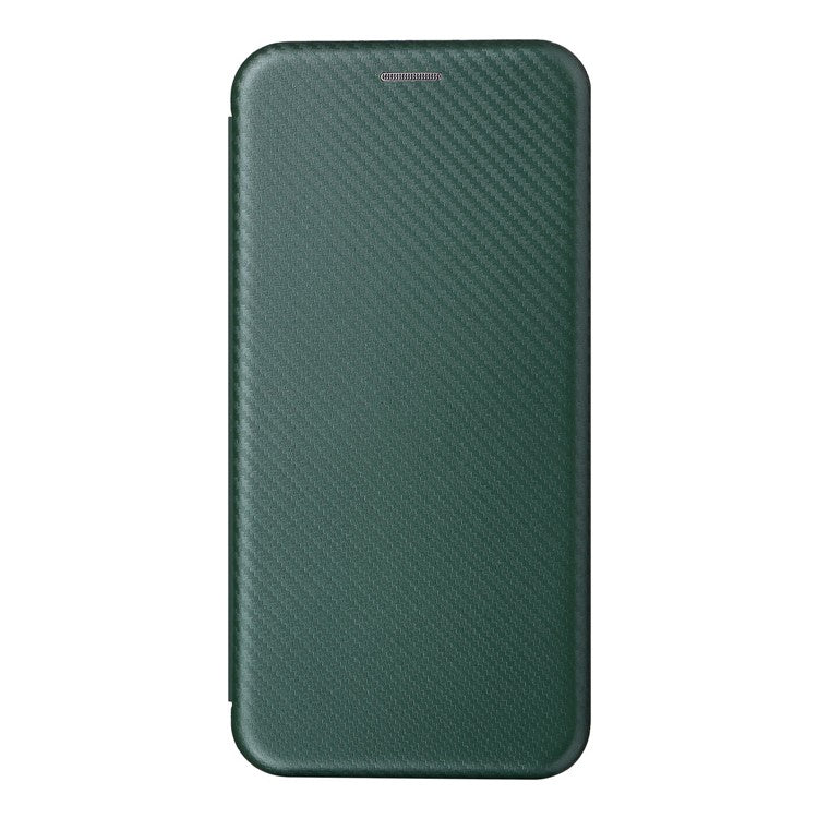 For OnePlus 10T 5G / Ace Pro 5G Carbon Fiber Texture Smartphone Case PU Leather Magnetic Auto-absorbed Stand Card Holder Function Phone Shell - Green