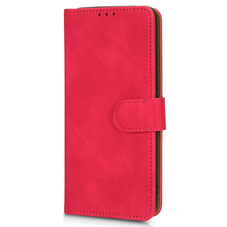 For OnePlus 10T 5G / Ace Pro 5G Wallet Stand Skin-Touch Feeling Phone Case PU Leather Magnetic Clasp Shockproof Cover - Rose