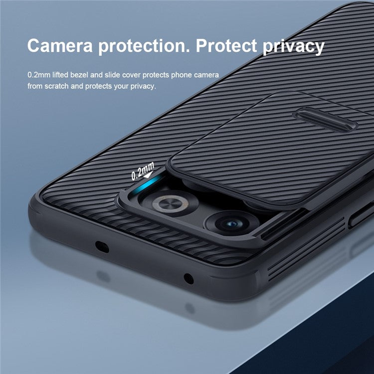 NILLKIN CamShield Pro Series for OnePlus Ace Pro 5G / 10T 5G TPU + PC Phone Case Slide Camera Lens Cover Phone Back Shell - Black