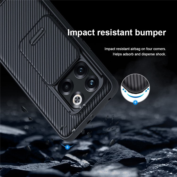 NILLKIN CamShield Pro Series for OnePlus Ace Pro 5G / 10T 5G TPU + PC Phone Case Slide Camera Lens Cover Phone Back Shell - Black