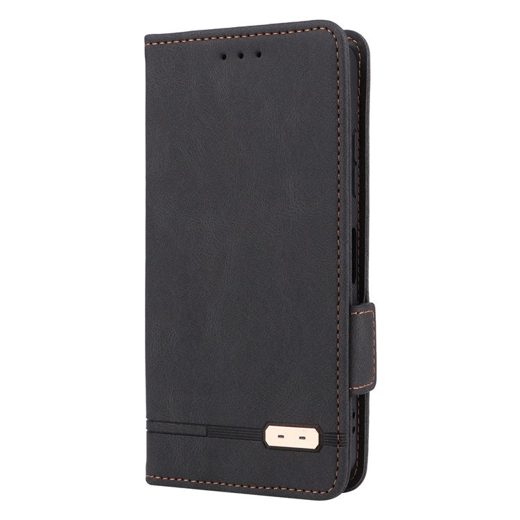 Hardware Decor Phone Case for Asus Zenfone 9 5G, Dual Magnetic Clasp PU Leather Anti-drop Wallet Stand Phone Cover - Black