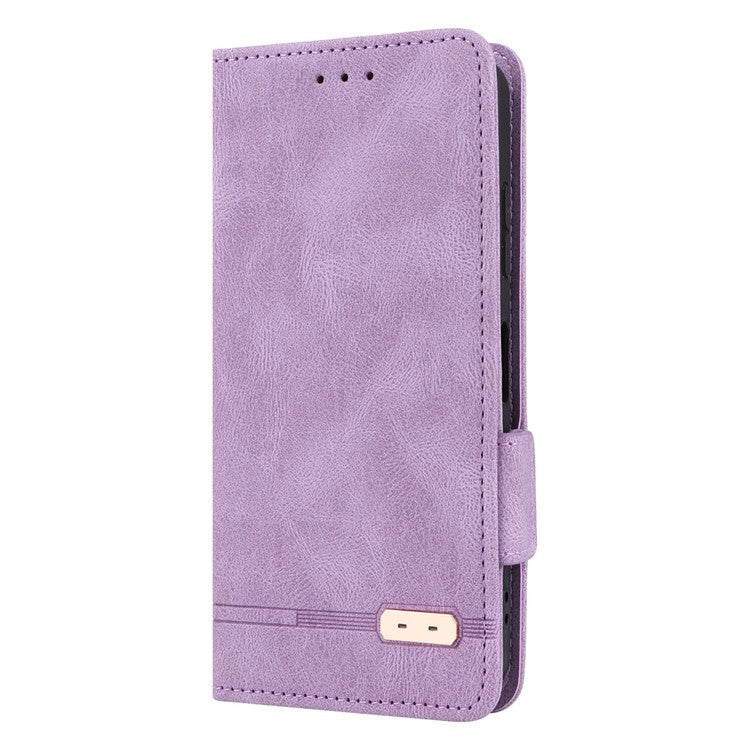 Hardware Decor Phone Case for Asus Zenfone 9 5G, Dual Magnetic Clasp PU Leather Anti-drop Wallet Stand Phone Cover - Coffee