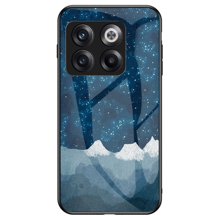 For OnePlus 10T 5G / Ace Pro 5G Bump Proof Starry Sky Pattern Design Tempered Glass Case Hard PC Soft TPU Shockproof Cover - Scattering Starry Sky