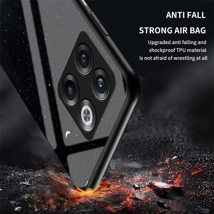 For OnePlus 10T 5G / Ace Pro 5G Bump Proof Starry Sky Pattern Design Tempered Glass Case Hard PC Soft TPU Shockproof Cover - Scattering Starry Sky