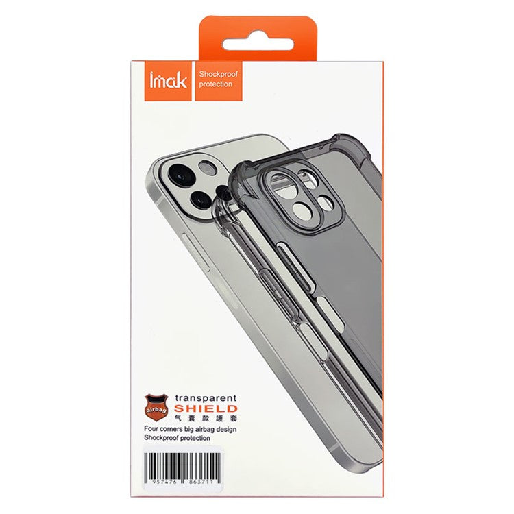 IMAK For OnePlus Ace Pro 5G / 10T 5G Airbag Drop-proof Phone Case HD Clear Anti-scratch TPU Cover - Transparent Black