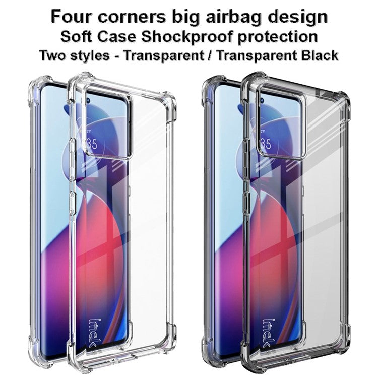 IMAK For Motorola Moto S30 Pro 5G / Edge 30 Fusion 5G Drop-proof Airbag Phone Case Transparent Soft TPU Back Cover - Transparent