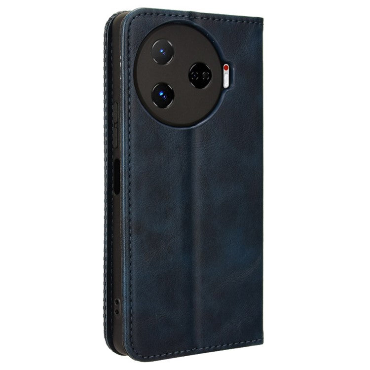 For TECNO Camon 30 Pro 5G / CL8 Case Stand Wallet Retro Leather Phone Cover - Blue