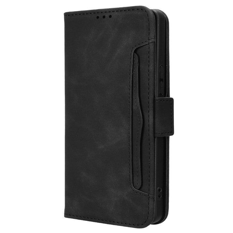 For TECNO Camon 30 Pro 5G CL8 Case Multiple Card Slots Leather Wallet Phone Cover - Black