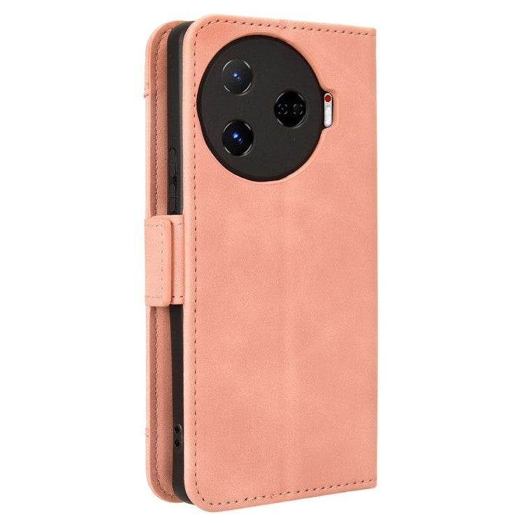 For TECNO Camon 30 Pro 5G CL8 Case Multiple Card Slots Leather Wallet Phone Cover - Pink