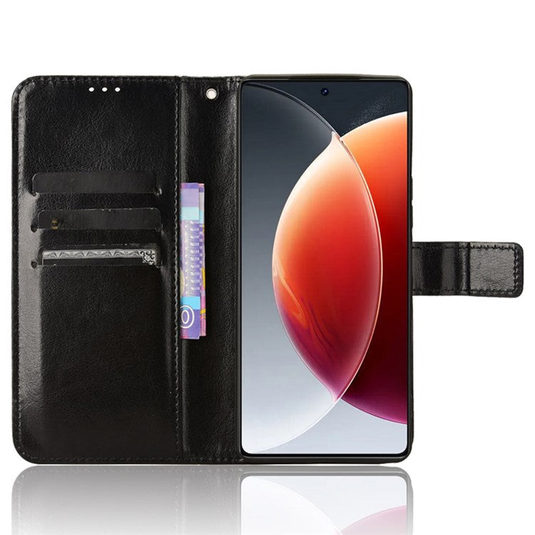 For TECNO Camon 30 Pro 5G CL8 Case Leather Phone Cover Wholesale Supplier - Black