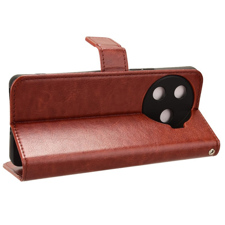 For TECNO Camon 30 Pro 5G CL8 Case Leather Phone Cover Wholesale Supplier - Brown
