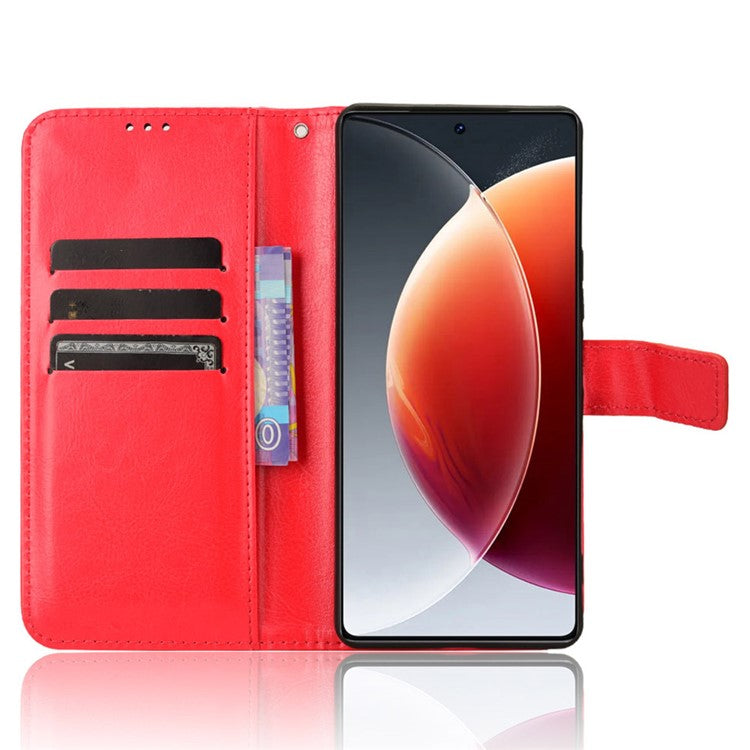 For TECNO Camon 30 Pro 5G CL8 Case Leather Phone Cover Wholesale Supplier - Red