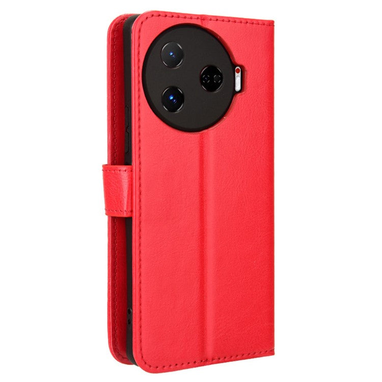 For TECNO Camon 30 Pro 5G CL8 Case Leather Phone Cover Wholesale Supplier - Red