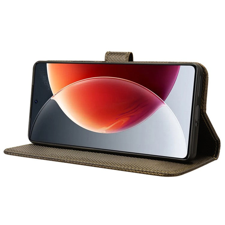 For TECNO Camon 30 Pro 5G CL8 Case Wallet Diamond Texture Leather Cover - Brown