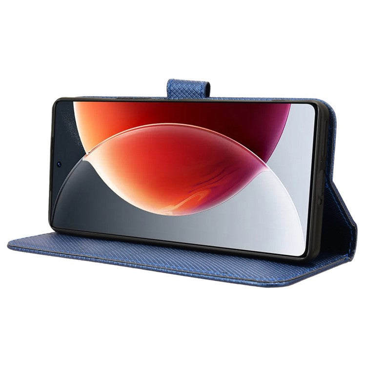 For TECNO Camon 30 Pro 5G CL8 Case Wallet Diamond Texture Leather Cover - Blue