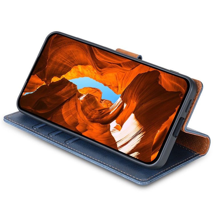 N.BEKUS CSJ-001 For Google Pixel 8 Pro Case Solid Color Leather Wallet Phone Cover - Blue