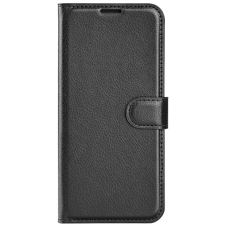 For Motorola Edge 50 Ultra 5G / Moto X50 Ultra 5G Wallet Case Litchi Texture Leather Phone Cover - Black