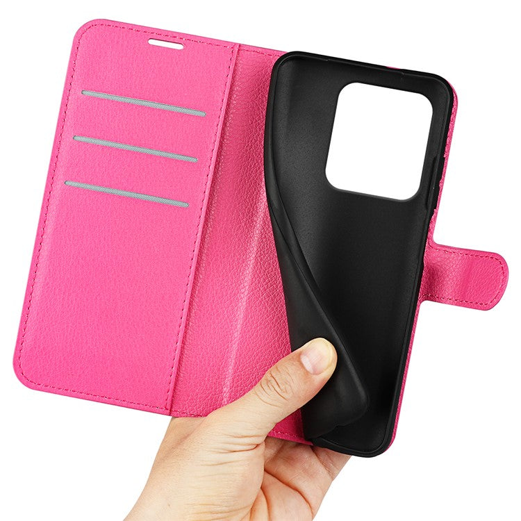 For Motorola Edge 50 Ultra 5G / Moto X50 Ultra 5G Wallet Case Litchi Texture Leather Phone Cover - Rose