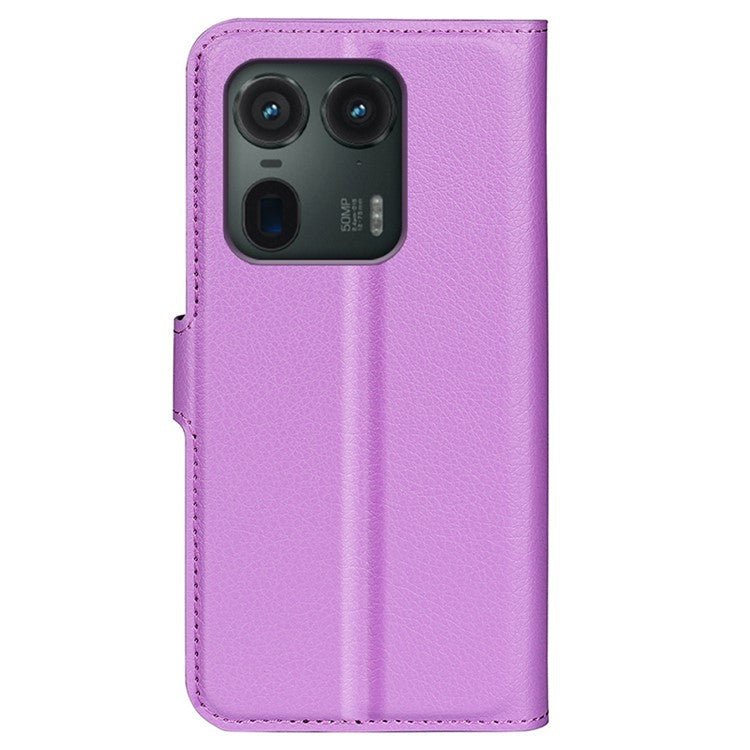 For Motorola Edge 50 Ultra 5G / Moto X50 Ultra 5G Wallet Case Litchi Texture Leather Phone Cover - Purple