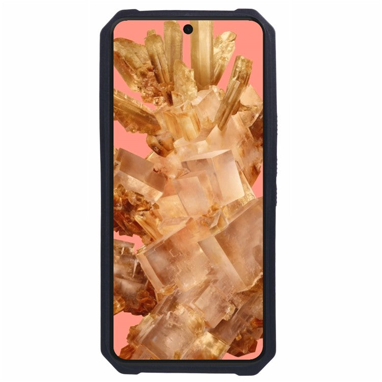 For Google Pixel 9 / Pixel 9 Pro Case Card Holder PC+TPU Kickstand Phone Cover with Lens Protection - Purple