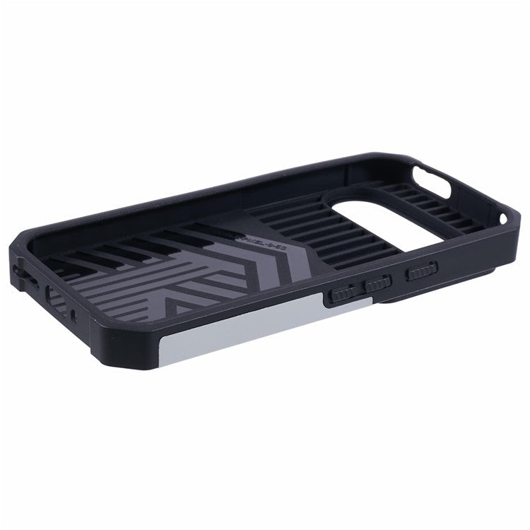 For Google Pixel 9 / Pixel 9 Pro Case Card Holder PC+TPU Kickstand Phone Cover with Lens Protection - Silver