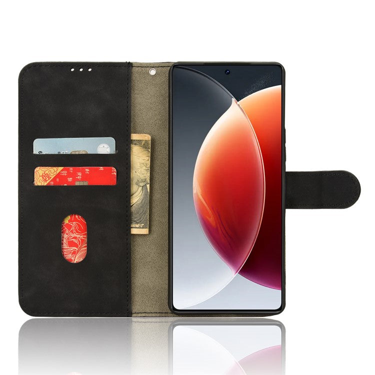 For TECNO Camon 30 Pro 5G Case Skin-Feel Leather Phone Cover - Black