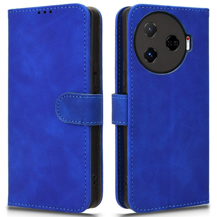 For TECNO Camon 30 Pro 5G Case Skin-Feel Leather Phone Cover - Blue