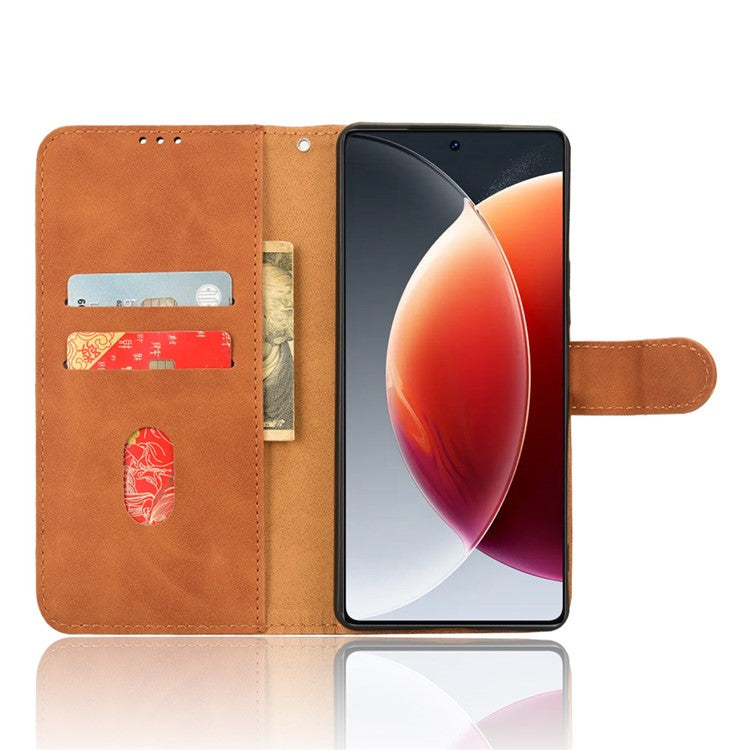 For TECNO Camon 30 Pro 5G Case Skin-Feel Leather Phone Cover - Brown