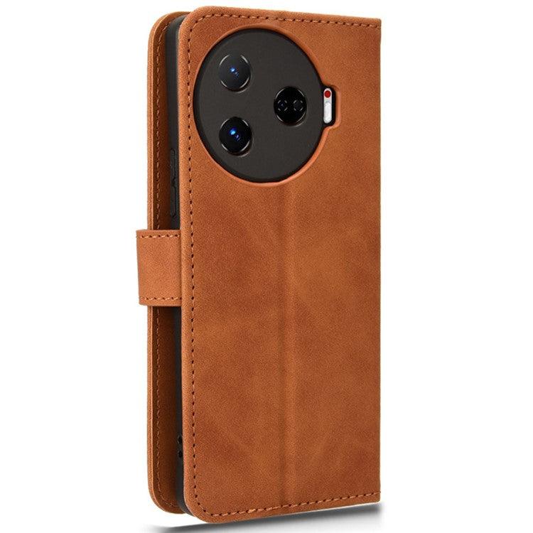 For TECNO Camon 30 Pro 5G Case Skin-Feel Leather Phone Cover - Brown
