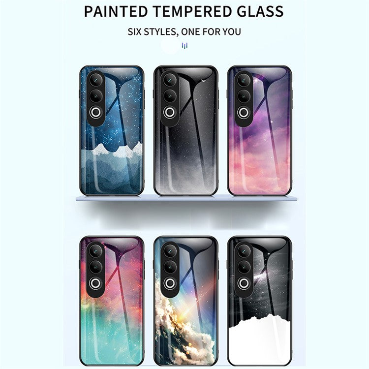 For OnePlus Nord CE4 5G Case Starry Sky Pattern Tempered Glass Phone Cover - Color Starry Sky