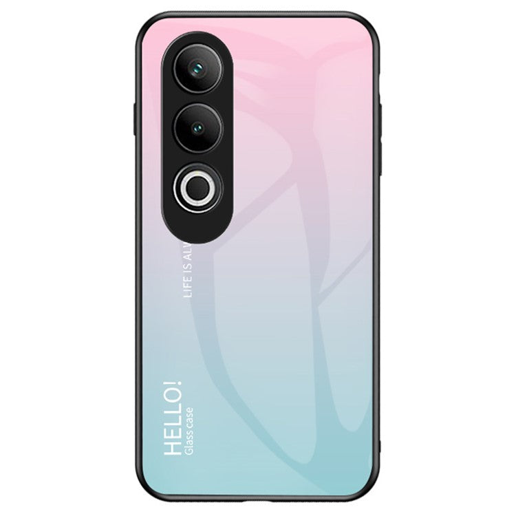 For OnePlus Nord CE4 5G Case Tempered Glass Gradient Color Phone Cover - Gradient Pink Blue