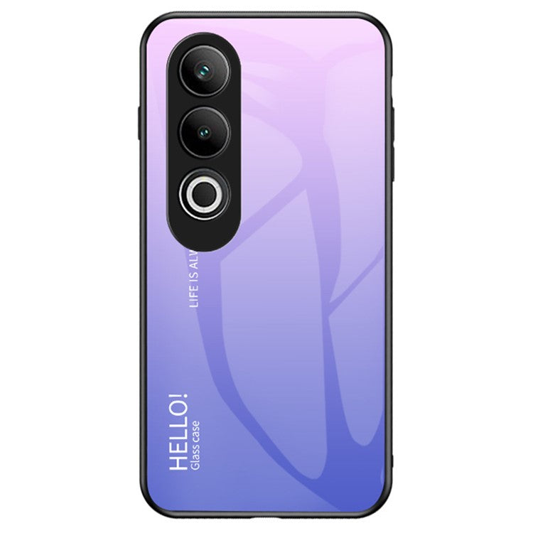 For OnePlus Nord CE4 5G Case Tempered Glass Gradient Color Phone Cover - Gradient Pink Purple