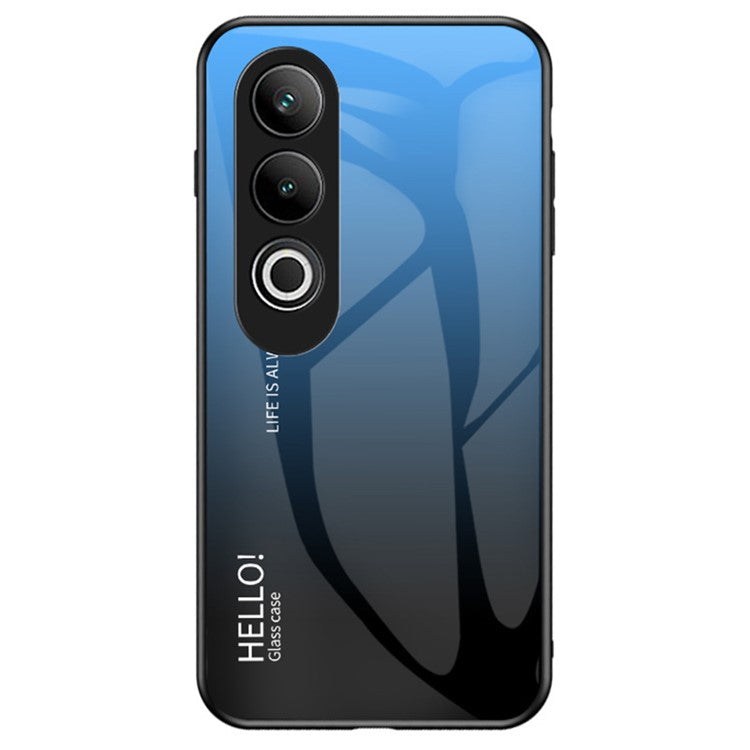 For OnePlus Nord CE4 5G Case Tempered Glass Gradient Color Phone Cover - Gradient Blue Black