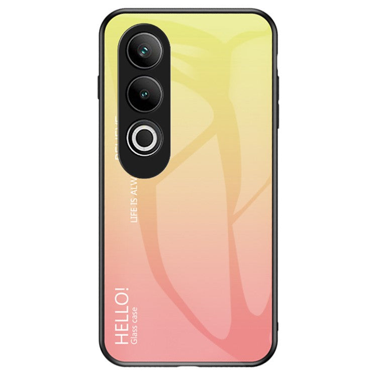 For OnePlus Nord CE4 5G Case Tempered Glass Gradient Color Phone Cover - Gradient Yellow