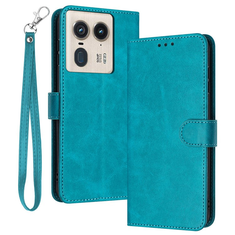 For Motorola Edge 50 Ultra 5G / Moto X50 Ultra 5G Case Calf Texture Leather Anti-Shock Phone Cover with Wallet - Green