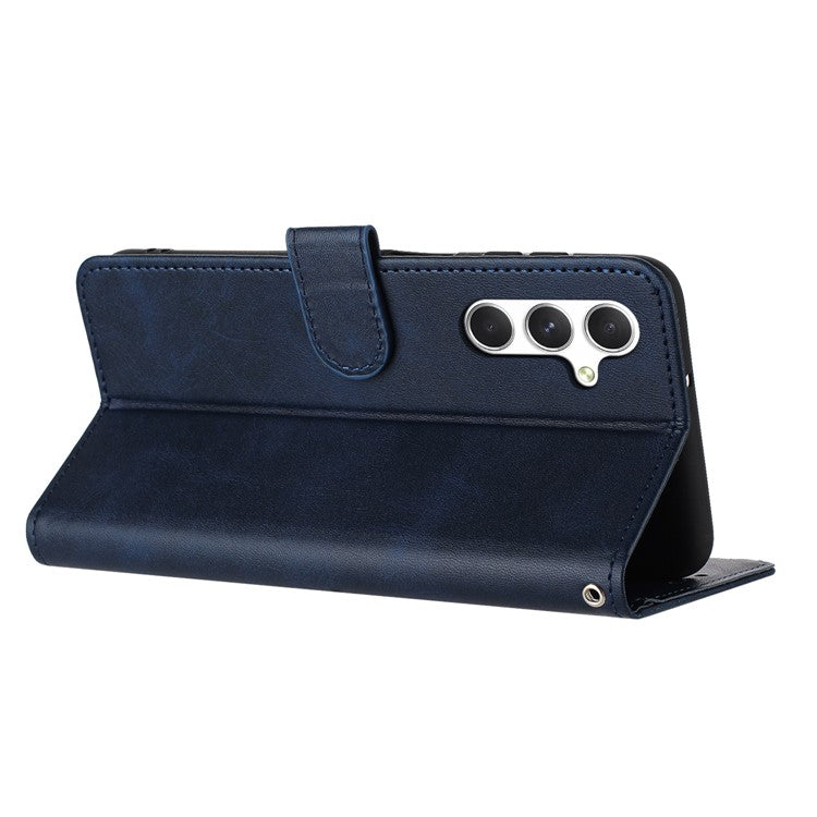 For Samsung Galaxy M55 5G / C55 5G / F55 5G Leather Wallet Stand Case Scratch-Proof Phone Cover - Sapphire