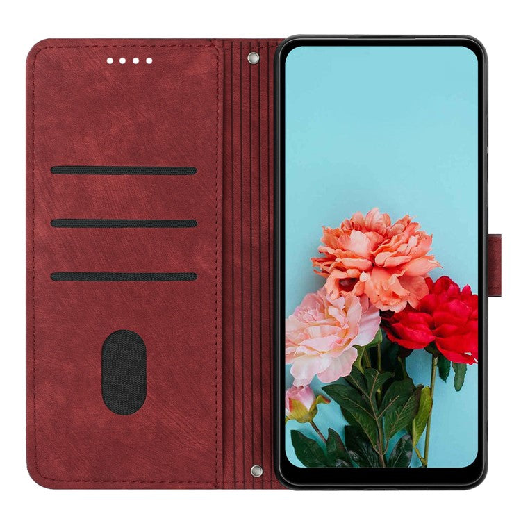 For Samsung Galaxy M55 5G / C55 5G / F55 5G Case PU Leather Wallet Skin-Touch Phone Cover - Red