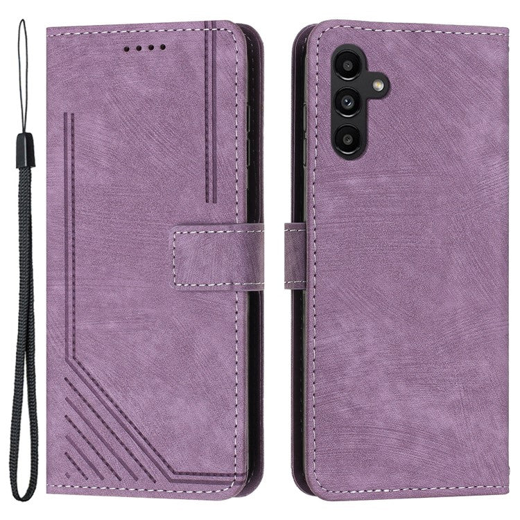 For Samsung Galaxy M55 5G / C55 5G / F55 5G Case PU Leather Wallet Skin-Touch Phone Cover - Purple