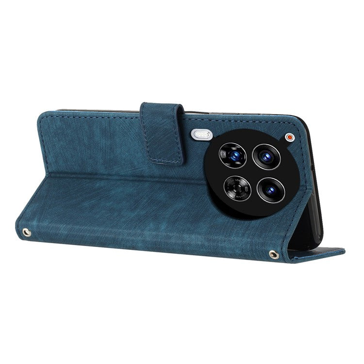 For TECNO Camon 30 4G / 5G Wallet Case Anti-Drop Imprinted PU Leather Flip Phone Cover - Sapphire