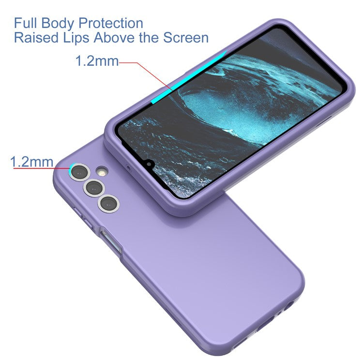 GW03 For Samsung Galaxy A15 5G Case TPU + PC Phone Cover Dual Layer Shockproof - Light Purple