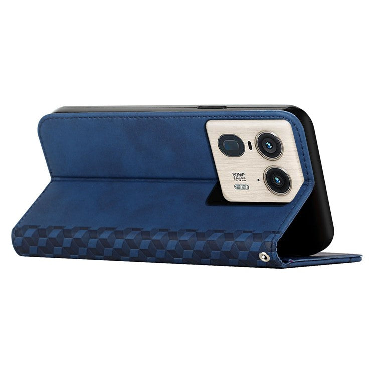 For Motorola Edge 50 Ultra 5G / Moto X50 Ultra 5G Imprinted PU Leather Phone Cover Wholesale Phone Case Stand Shell - Sapphire