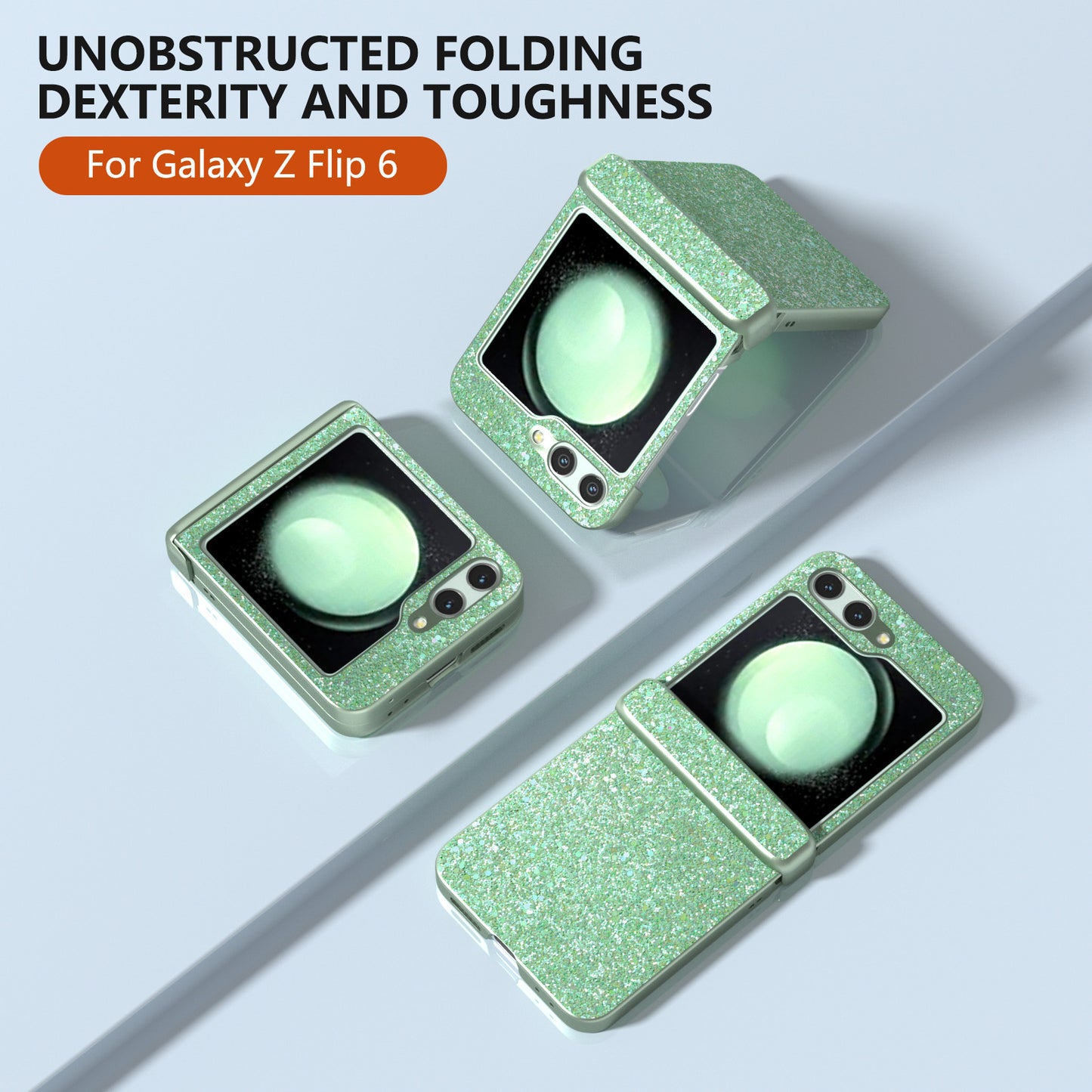 For Samsung Galaxy Z Flip6 5G Phone Case Wholesale PC+PU Leather Phone Shell - Green