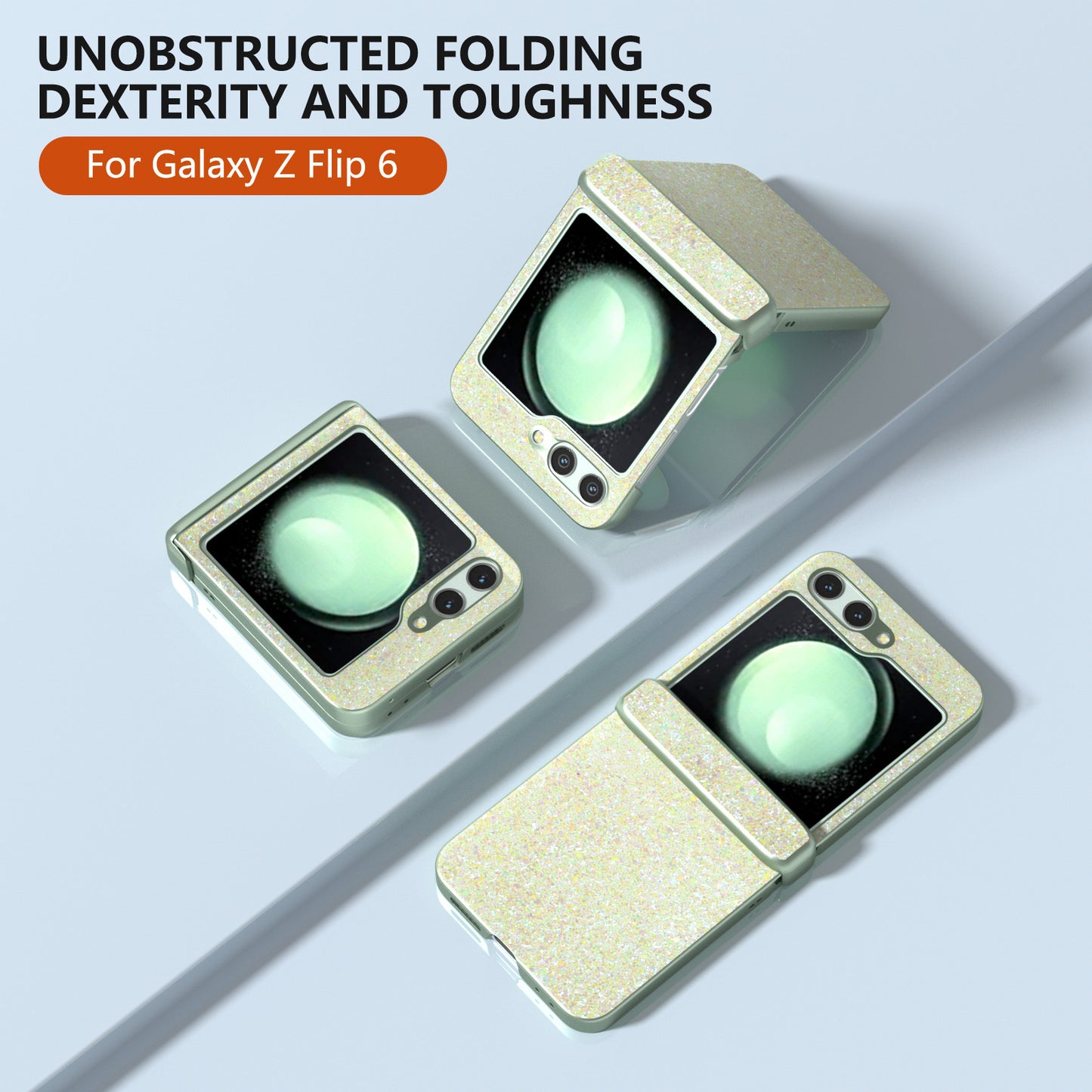 For Samsung Galaxy Z Flip6 5G Phone Case Wholesale PC+PU Leather Phone Shell - Yellow