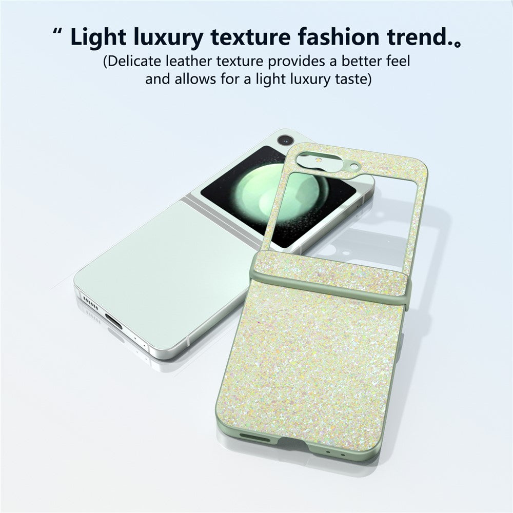 For Samsung Galaxy Z Flip7 FE 5G / Z Flip6 5G Phone Case Wholesale PC+PU Leather Phone Shell - Yellow